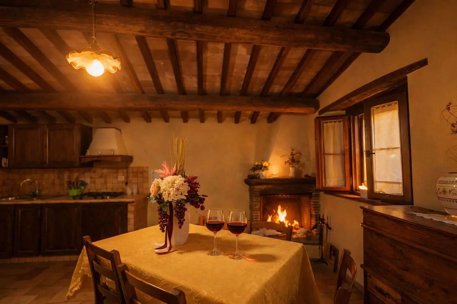 Weekend romantico in agriturismo tra camino acceso e sapori umbri