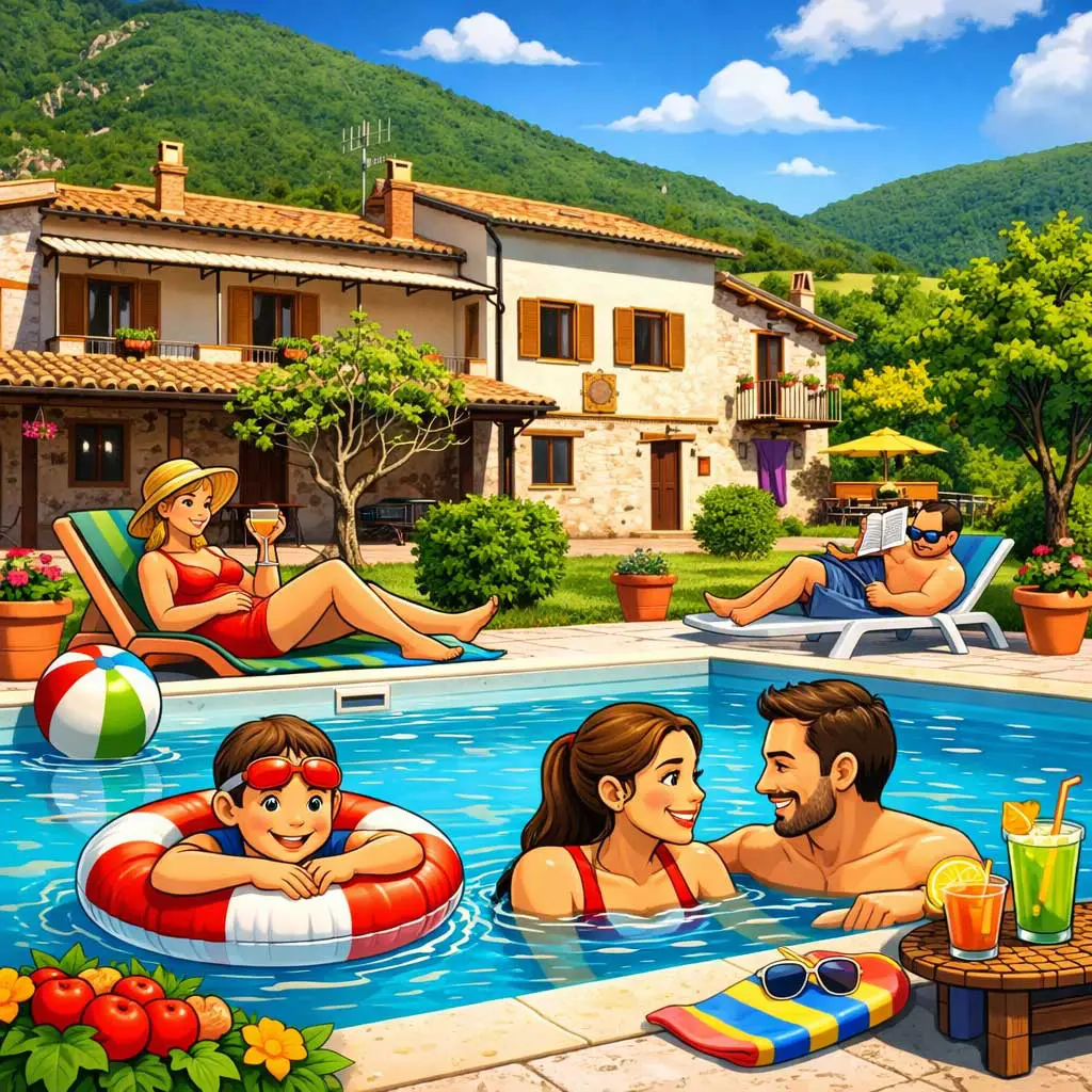 azienda agricola agriturismo con piscina
