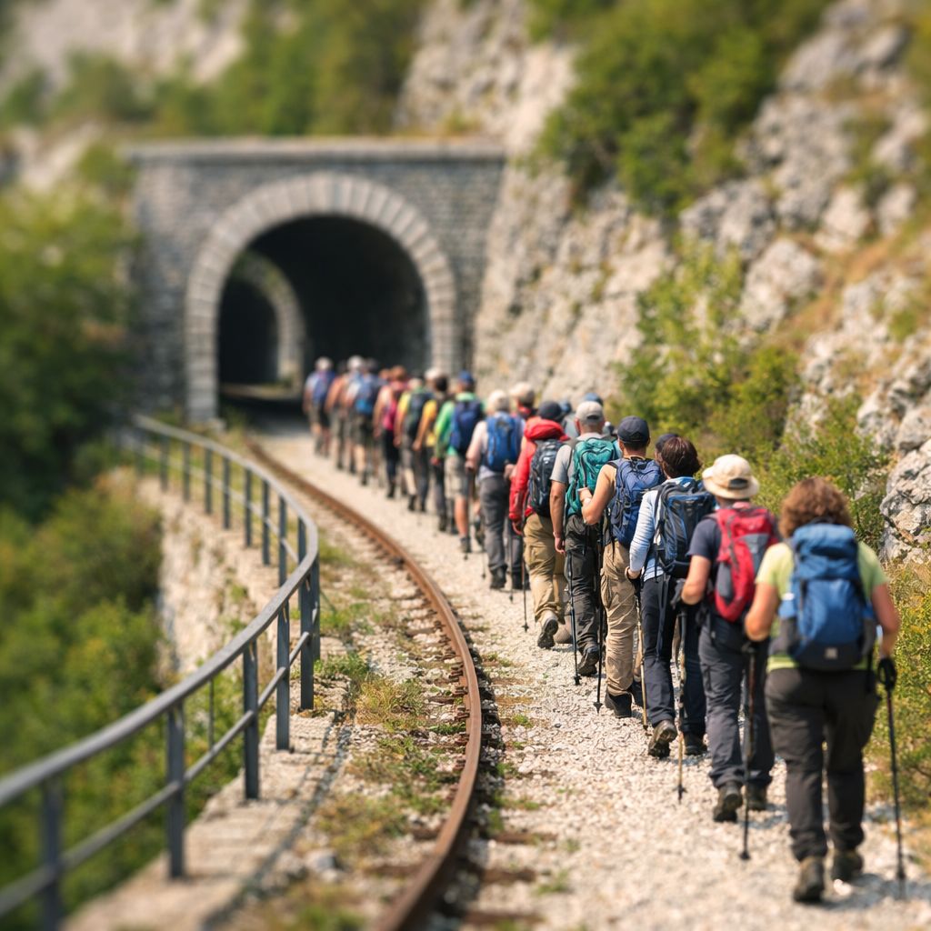 Valnerina percorsi trekking con la passeggiata sul percorso della vecchia ferrovia spoleto norcia è 